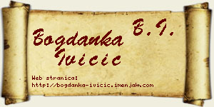 Bogdanka Ivičić vizit kartica